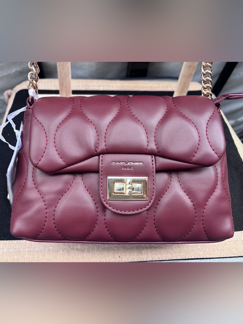 NWT David Jones Paris Quilted Crossbody Bag